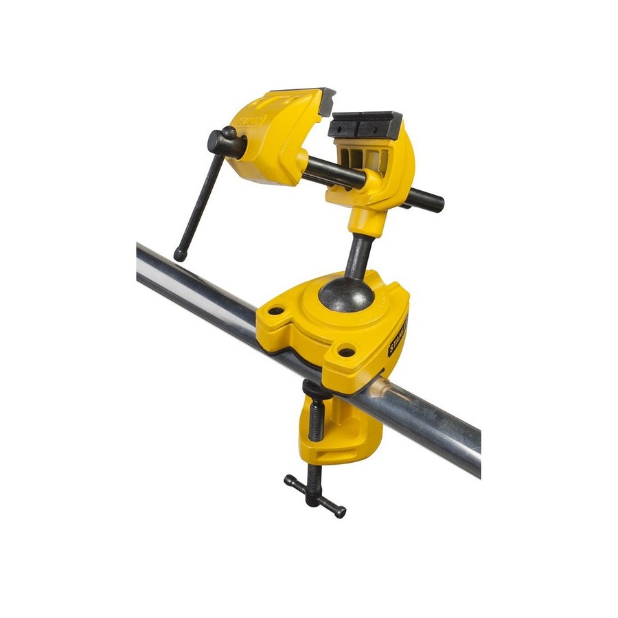 Stanley 1-83-069 tornillo de banco tornillo de mano 4 cm amarillo/negro, tornillo de mano, 4 cm, base giratoria