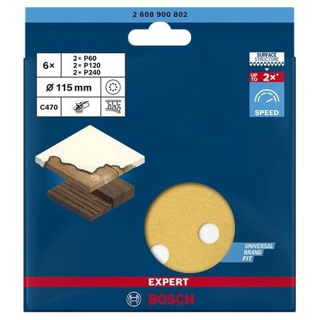 Hoja de lija  bosch professional 2608900802