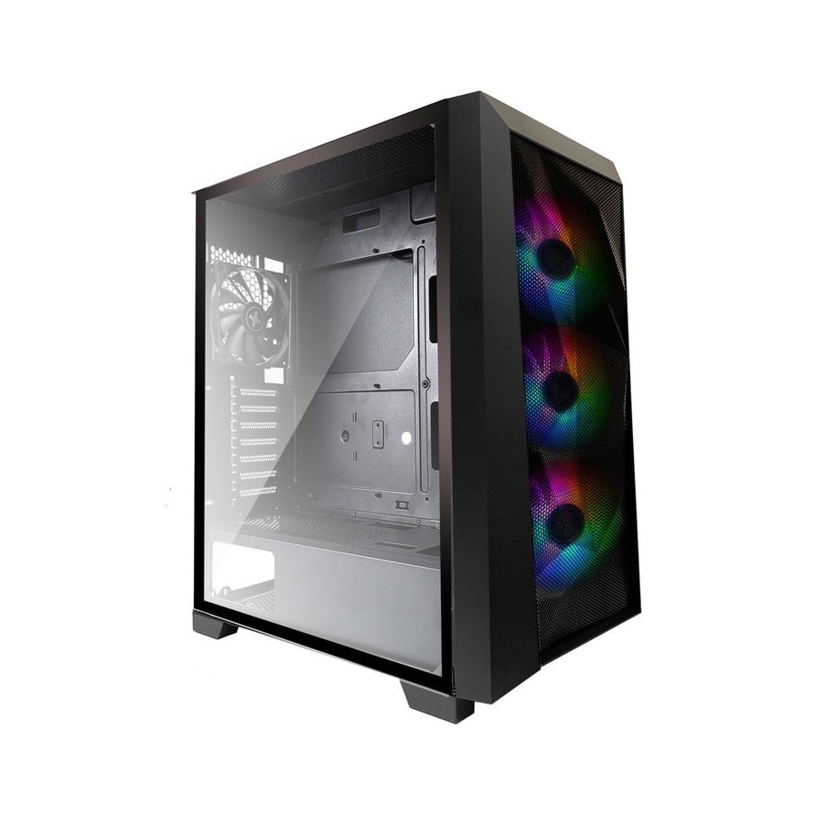 Xilence performance c xg131  x712.rgb midi tower negro, atx, micro atx, mini-atx, abs, plástico, acero, vidrio templado, juego