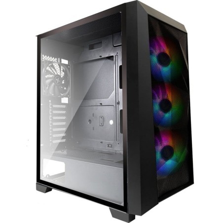 Xilence performance c xg131  x712.rgb midi tower negro, atx, micro atx, mini-atx, abs, plástico, acero, vidrio templado, juego