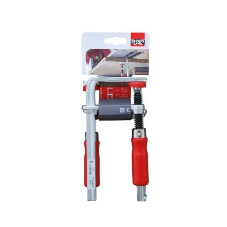 Bessey abrazadera de mesa totalmente de acero gtr12 plateado/rojo, 120/60, para carriles guía gtr12
