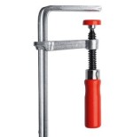 Bessey abrazadera de mesa totalmente de acero gtr12 plateado/rojo, 120/60, para carriles guía gtr12