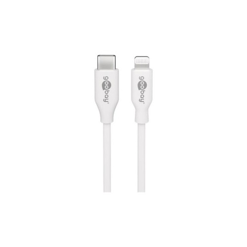 Goobay 39446 cable de conector lightning 1 m blanco blanco, 1 m, lightning, usb c, macho, macho, blanco