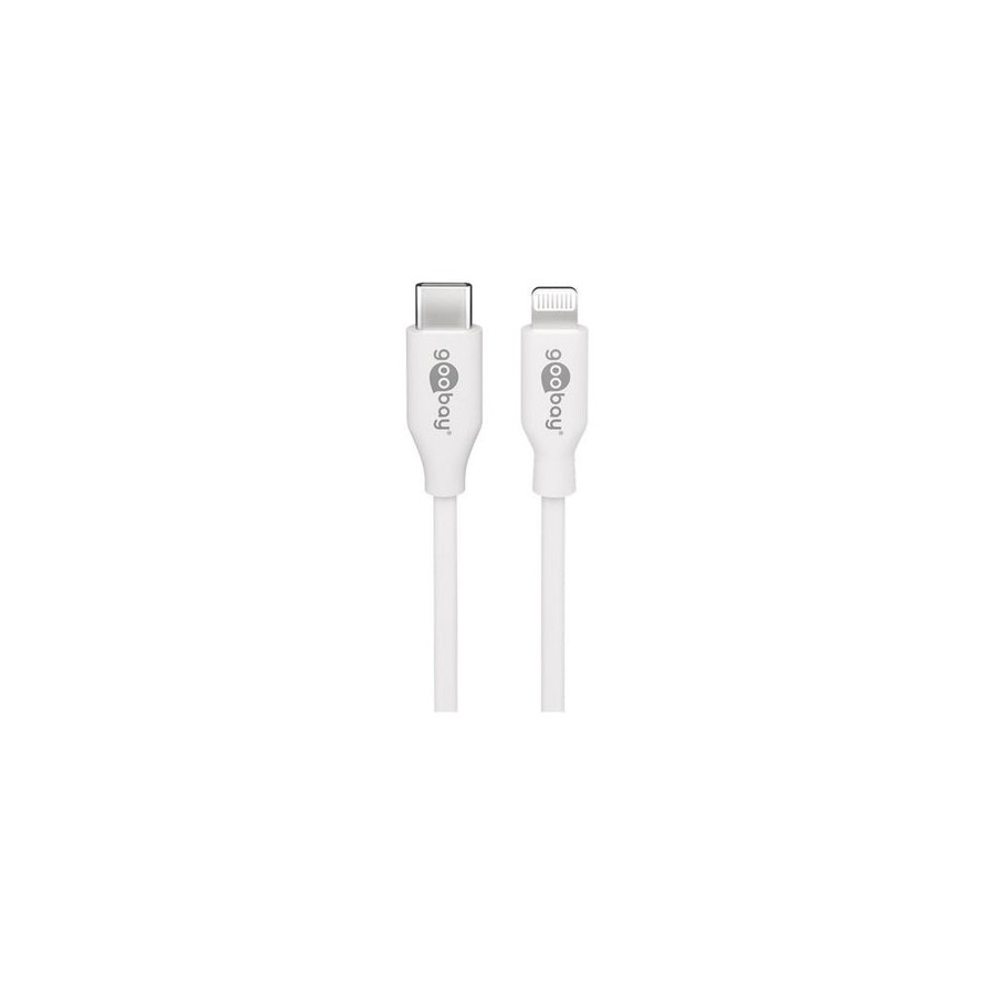 Goobay 39446 cable de conector lightning 1 m blanco blanco, 1 m, lightning, usb c, macho, macho, blanco