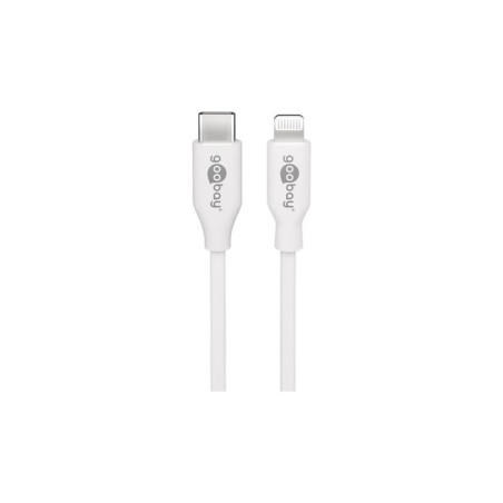 Goobay 39446 cable de conector lightning 1 m blanco blanco, 1 m, lightning, usb c, macho, macho, blanco