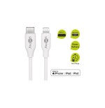 Goobay 39446 cable de conector lightning 1 m blanco blanco, 1 m, lightning, usb c, macho, macho, blanco