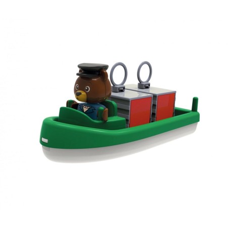 Aquaplay contenedor y barco de transporte  multicolor, incluye 2 figuras de juguete 8700000271