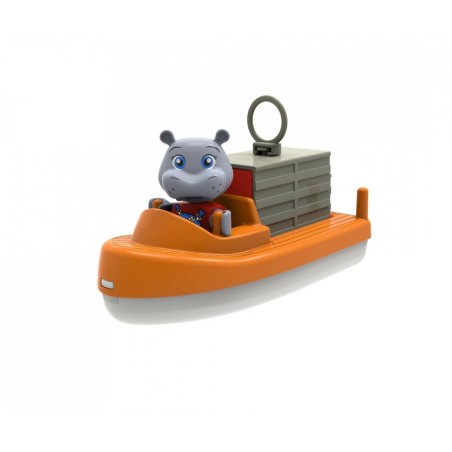 Aquaplay contenedor y barco de transporte  multicolor, incluye 2 figuras de juguete 8700000271