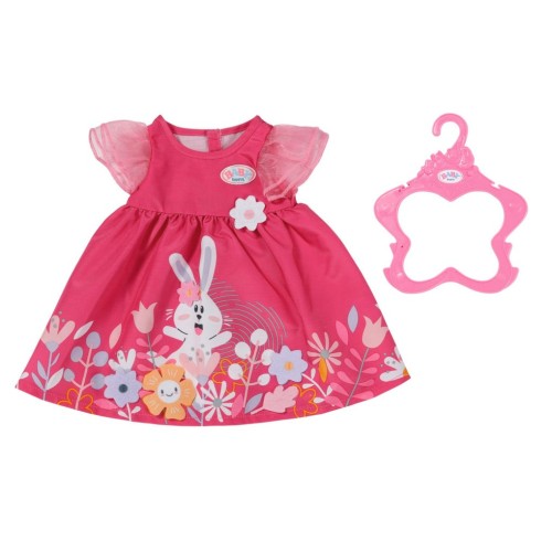 Zapf creation baby born® vestido flores 43cm, accesorios para muñecas incluidas perchas 832639