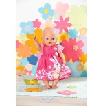 Zapf creation baby born® vestido flores 43cm, accesorios para muñecas incluidas perchas 832639