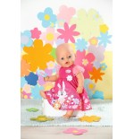 Zapf creation baby born® vestido flores 43cm, accesorios para muñecas incluidas perchas 832639