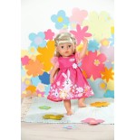 Zapf creation baby born® vestido flores 43cm, accesorios para muñecas incluidas perchas 832639