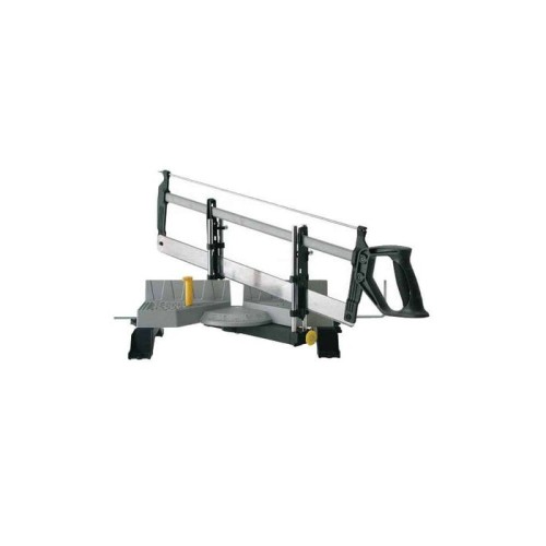 Caja de ingletes stanley de metal, 560 mm, con sierra ingletadora gris 1-20-800