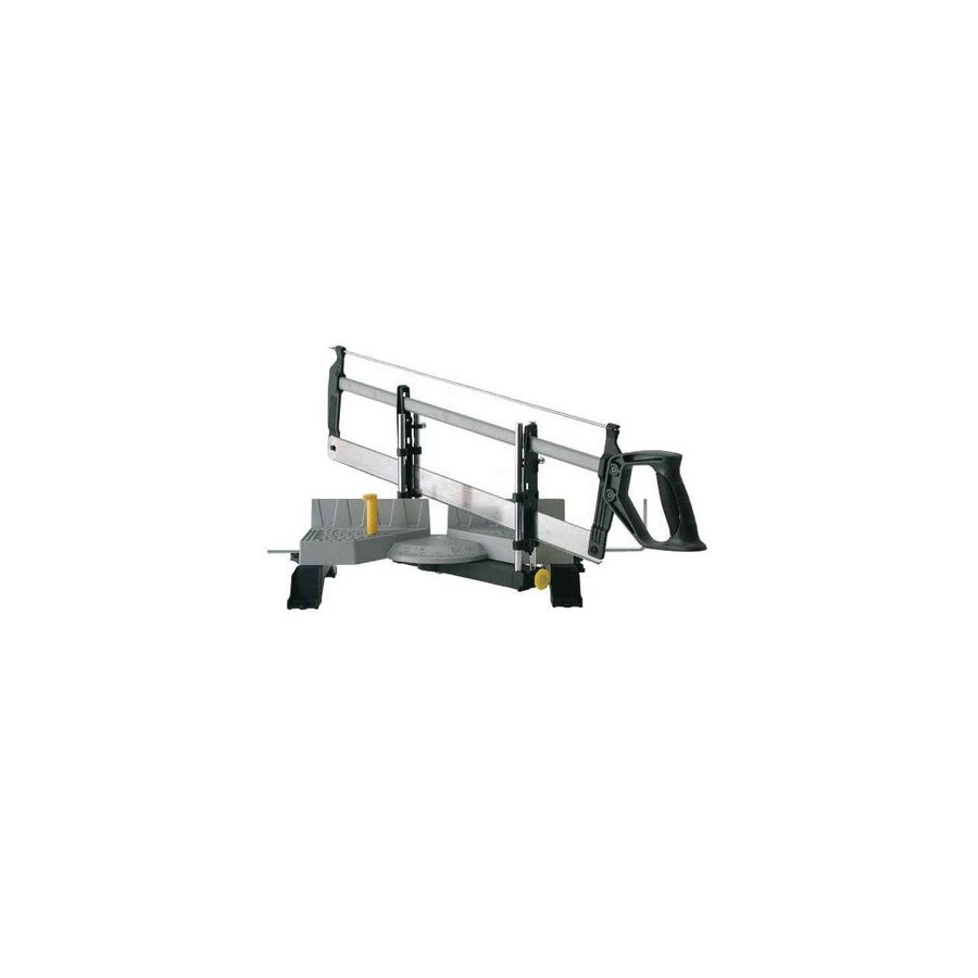 Caja de ingletes stanley de metal, 560 mm, con sierra ingletadora gris 1-20-800