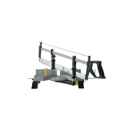 Caja de ingletes stanley de metal, 560 mm, con sierra ingletadora gris 1-20-800