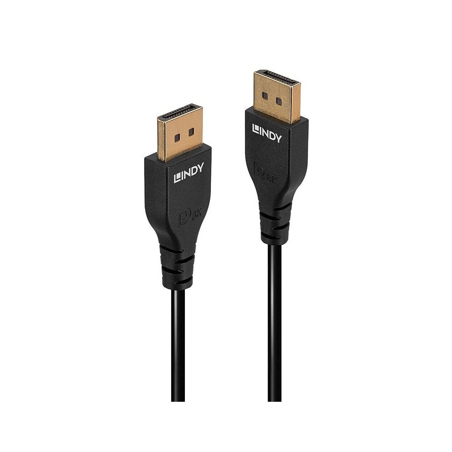 Cable lindy 36461  displayport 1 m negro negro, 1 m, displayport, displayport, macho, macho, 7680 x 4320 pixeles