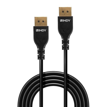 Cable lindy 36461  displayport 1 m negro negro, 1 m, displayport, displayport, macho, macho, 7680 x 4320 pixeles
