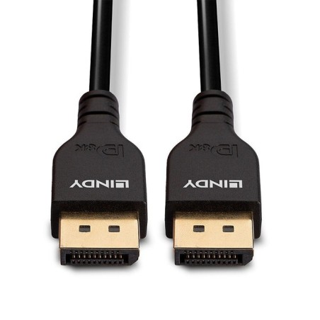 Cable lindy 36461  displayport 1 m negro negro, 1 m, displayport, displayport, macho, macho, 7680 x 4320 pixeles