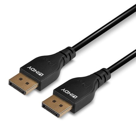 Cable lindy 36461  displayport 1 m negro negro, 1 m, displayport, displayport, macho, macho, 7680 x 4320 pixeles