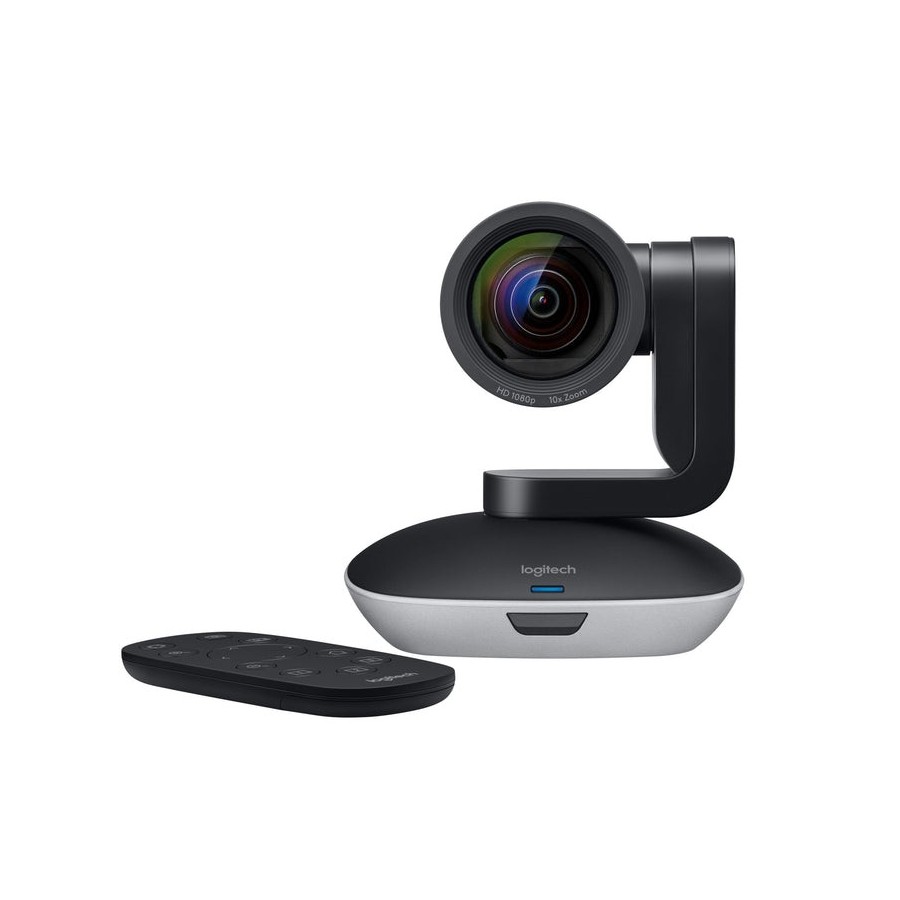 Webcam logitech ptz pro2 negra / plata 1080p / 30fps / panoramica / mando a distncia / usb 960-001186