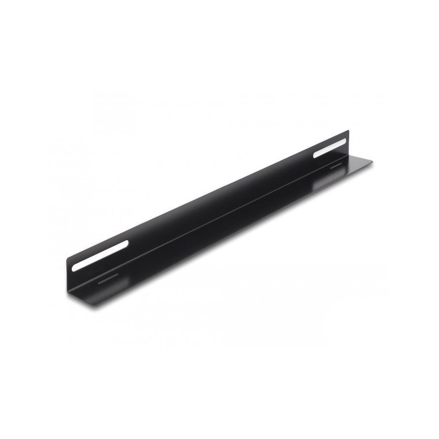 Delock riel de montaje de 19" para gabinete de red 450 x 40 mm, rieles de montaje negros, 2 piezas 66868