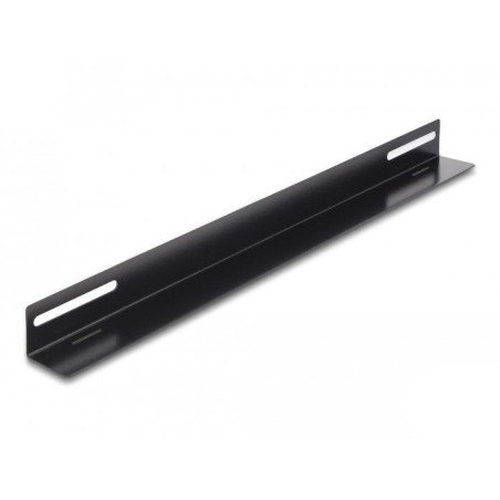 Delock riel de montaje de 19" para gabinete de red 450 x 40 mm, rieles de montaje negros, 2 piezas 66868