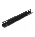 Delock riel de montaje de 19" para gabinete de red 450 x 40 mm, rieles de montaje negros, 2 piezas 66868