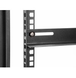 Delock riel de montaje de 19" para gabinete de red 450 x 40 mm, rieles de montaje negros, 2 piezas 66868