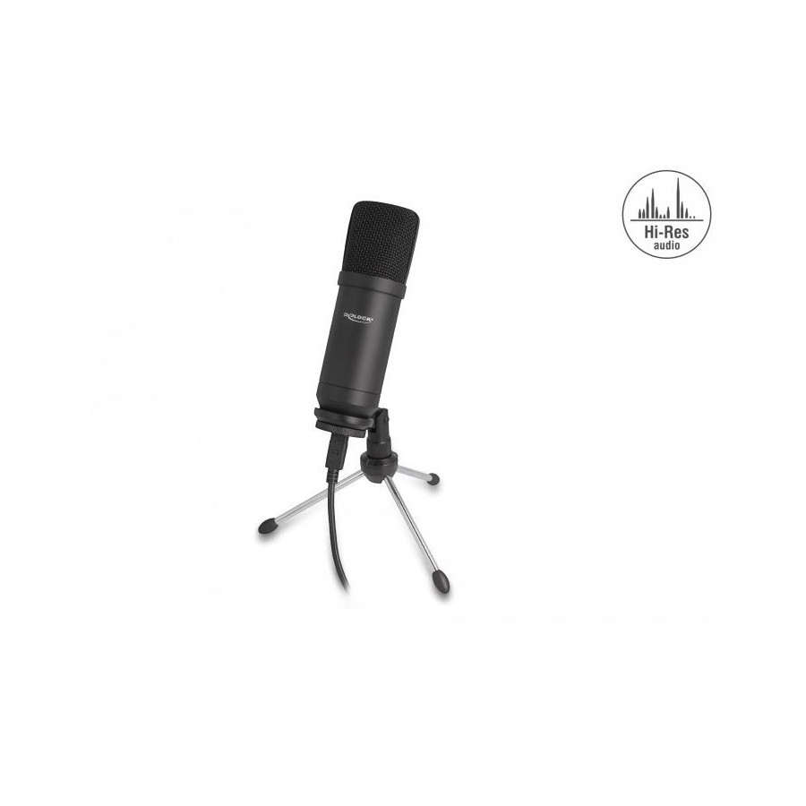 Micrófono  delock 66832 negro