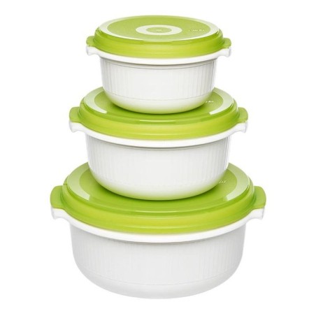 Emsa 509741 recipiente de almacenar comida alrededor establecer verde, blanco 3 pieza(s)