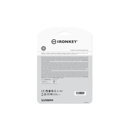Kingston ironkey vault privacy 50 256 gb, lápiz usb celeste/negro