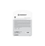 Kingston ironkey vault privacy 50 256 gb, lápiz usb celeste/negro