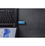 Kingston ironkey vault privacy 50 256 gb, lápiz usb celeste/negro