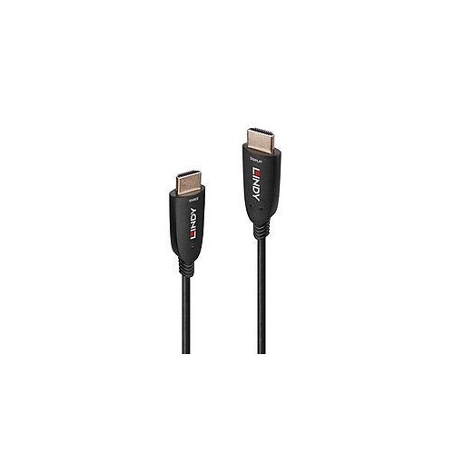 Cable lindy  fibra óptica híbrido hdmi 2.1 8k60 negro, 10 metros, cable aoc 38510