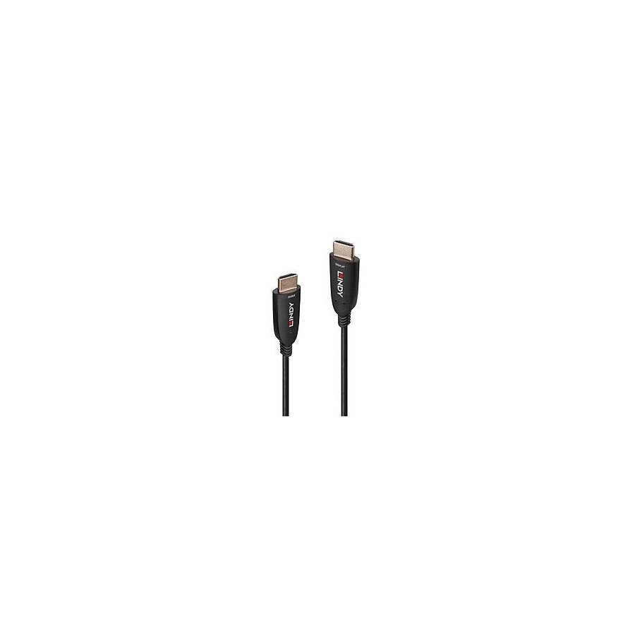Cable lindy  fibra óptica híbrido hdmi 2.1 8k60 negro, 10 metros, cable aoc 38510