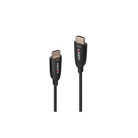 Cable lindy  fibra óptica híbrido hdmi 2.1 8k60 negro, 10 metros, cable aoc 38510
