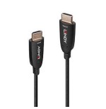 Cable lindy  fibra óptica híbrido hdmi 2.1 8k60 negro, 10 metros, cable aoc 38510
