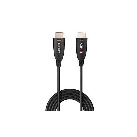 Cable lindy  fibra óptica híbrido hdmi 2.1 8k60 negro, 10 metros, cable aoc 38510