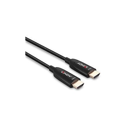 Cable lindy  fibra óptica híbrido hdmi 2.1 8k60 negro, 10 metros, cable aoc 38510