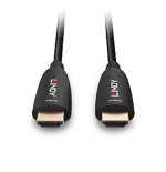 Cable lindy  fibra óptica híbrido hdmi 2.1 8k60 negro, 10 metros, cable aoc 38510