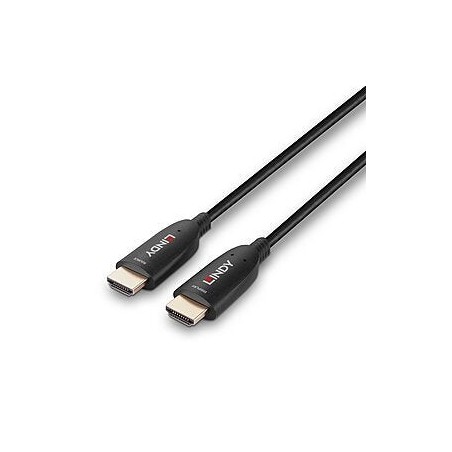 Cable lindy  fibra óptica híbrido hdmi 2.1 8k60 negro, 10 metros, cable aoc 38510