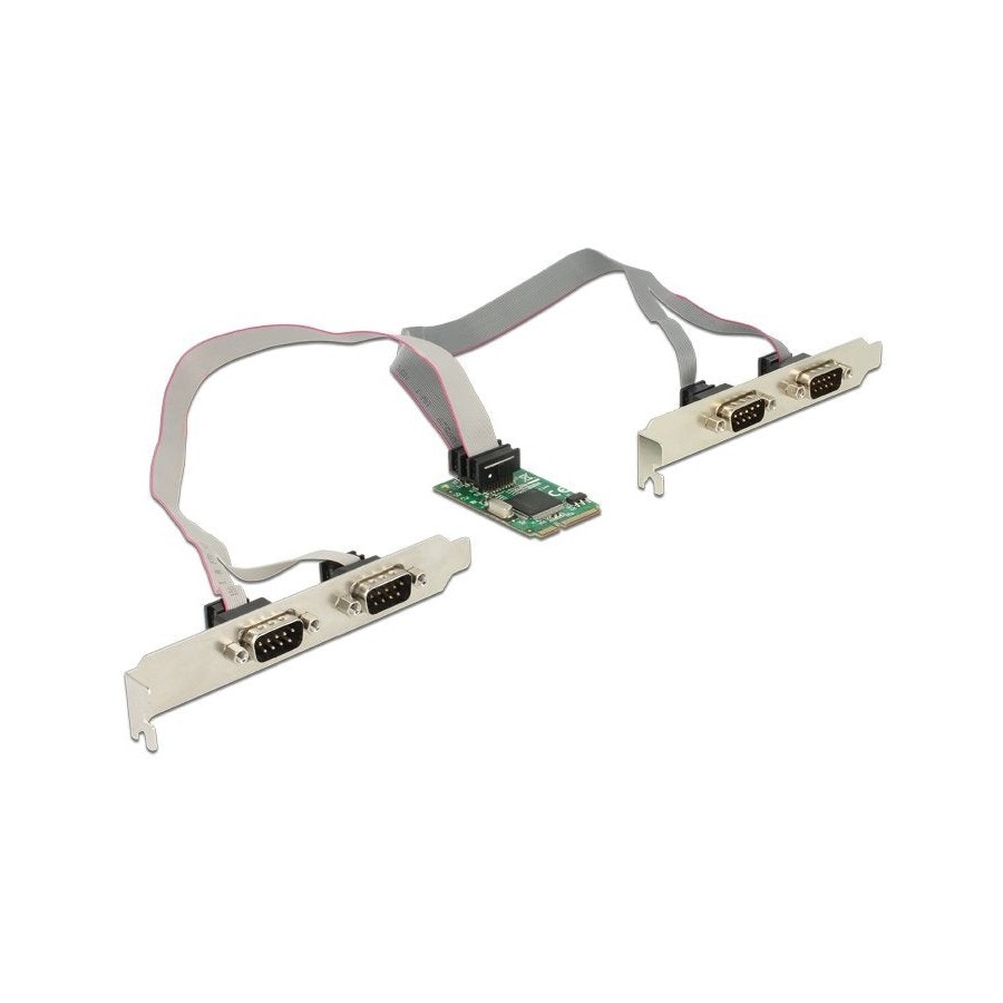Delock 95243 tarjeta mini pcie  4 x serie rs-232
