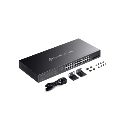 Switch semigestionable poe+ tp-link sg2428lp 28p de los cuales 16p giga poe+ 8p giga + 4p slot giga sfp soporta 150w