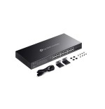 Switch semigestionable poe+ tp-link sg2428lp 28p de los cuales 16p giga poe+ 8p giga + 4p slot giga sfp soporta 150w