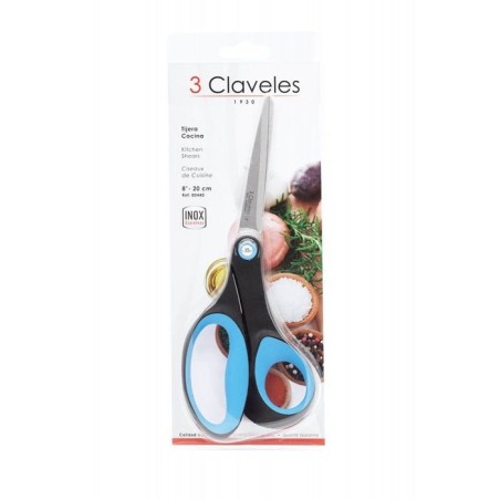 Tijera cocina 8"d 3 claveles