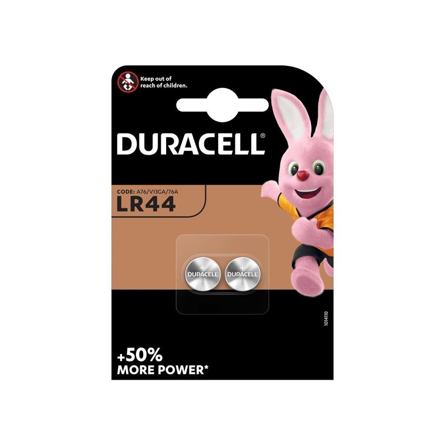 Duracell pila boton alcalina lr44 1.5v blister 2uds a76 / v13ga / 76a