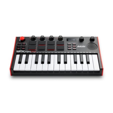 Akai mpk mini play mk3 teclado de control controlador midi usb negro, rojo