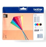 Pack cartuchos tinta brother lc223valbp negro cian magenta amarillo 550 paginas
