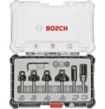 Juego de fresas para cantos y cantos bosch , 6 piezas (eje de 8 mm) 2607017469