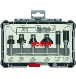 Juego de fresas para cantos y cantos bosch , 6 piezas (eje de 8 mm) 2607017469
